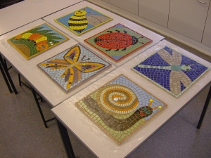 Heritage Primary School mosaics workshop facilitated by Sue Kershaw, Mosaic Artist