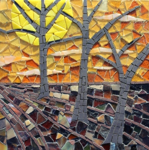 'Sunset' mosaic by Sue Kershaw