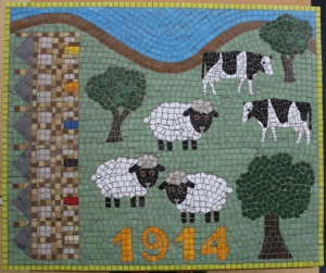 Centenary School mosaic - how it looked before the school was built