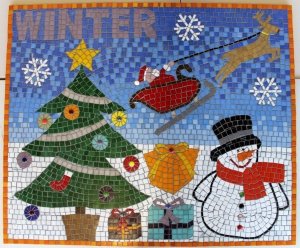 Cottingley Academy Primary  School winter mosaic 