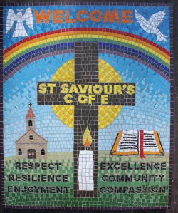 School mosaic by Mosaic Artist, Sue Kershaw